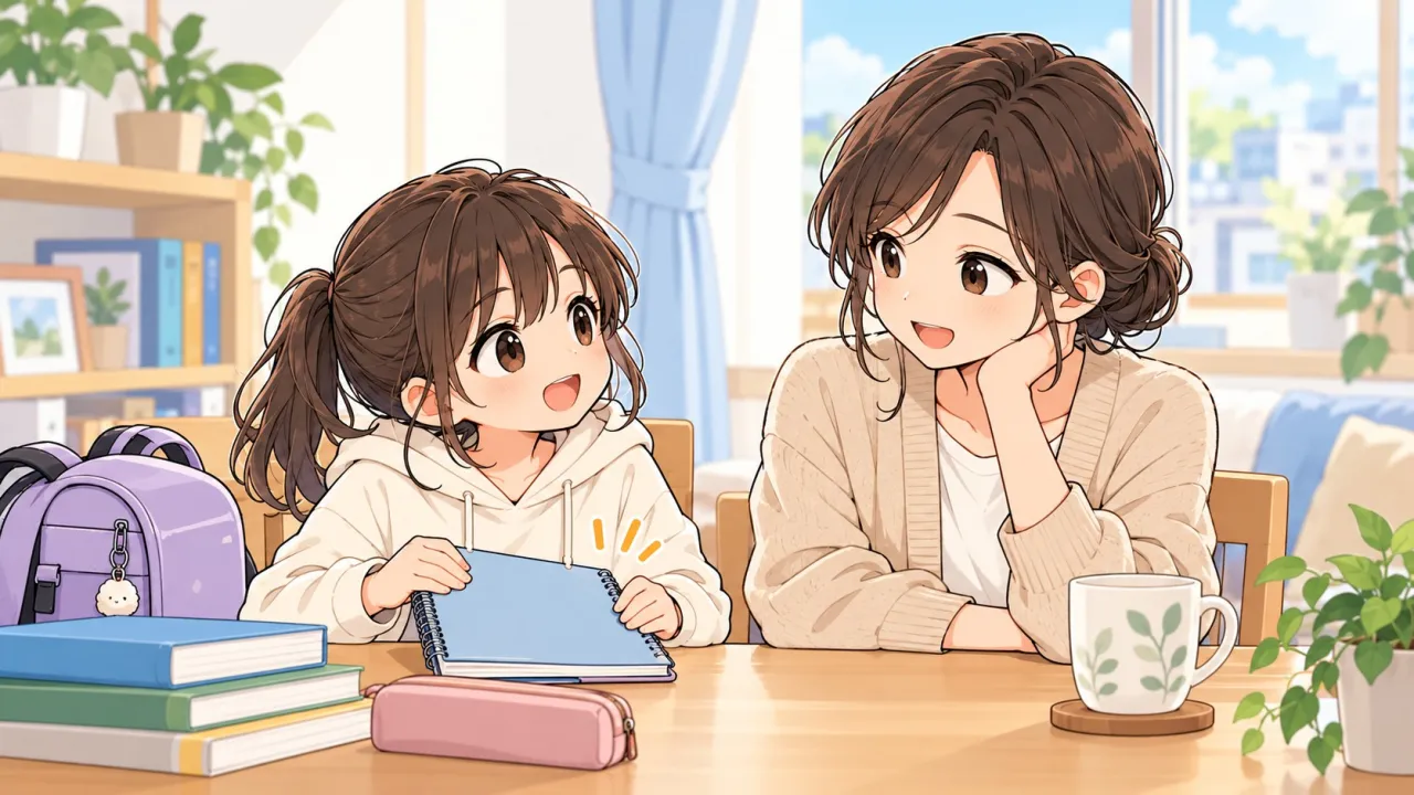 子どもの学びを温かく支える保護者のイメージ